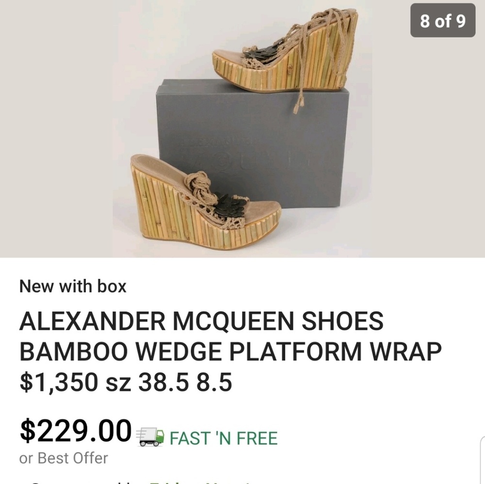 Alexander McQueen Bamboo wedges